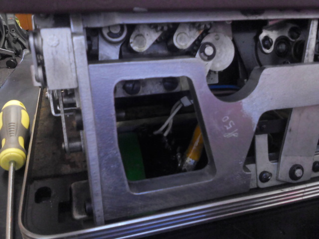 Back part with removed filters and capacitors